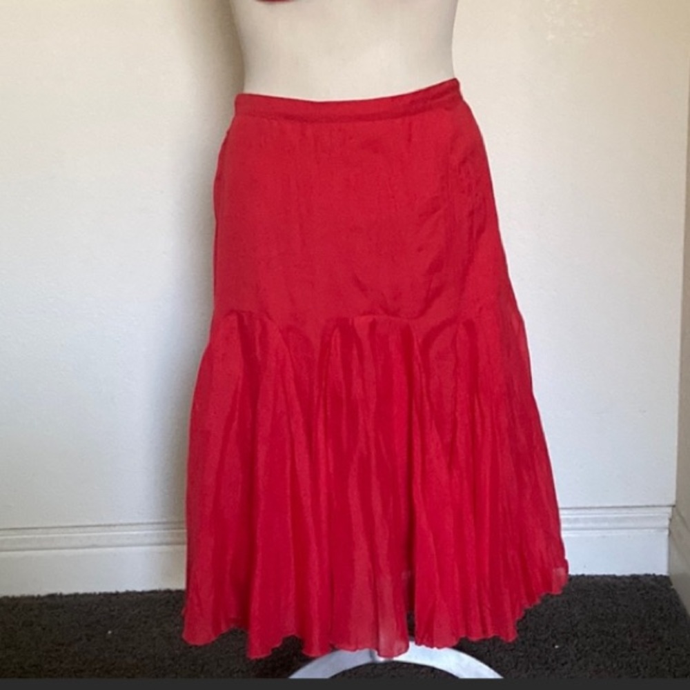 ⭐️Tease Petites Red Flare Midi Skirt